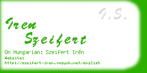 iren szeifert business card
